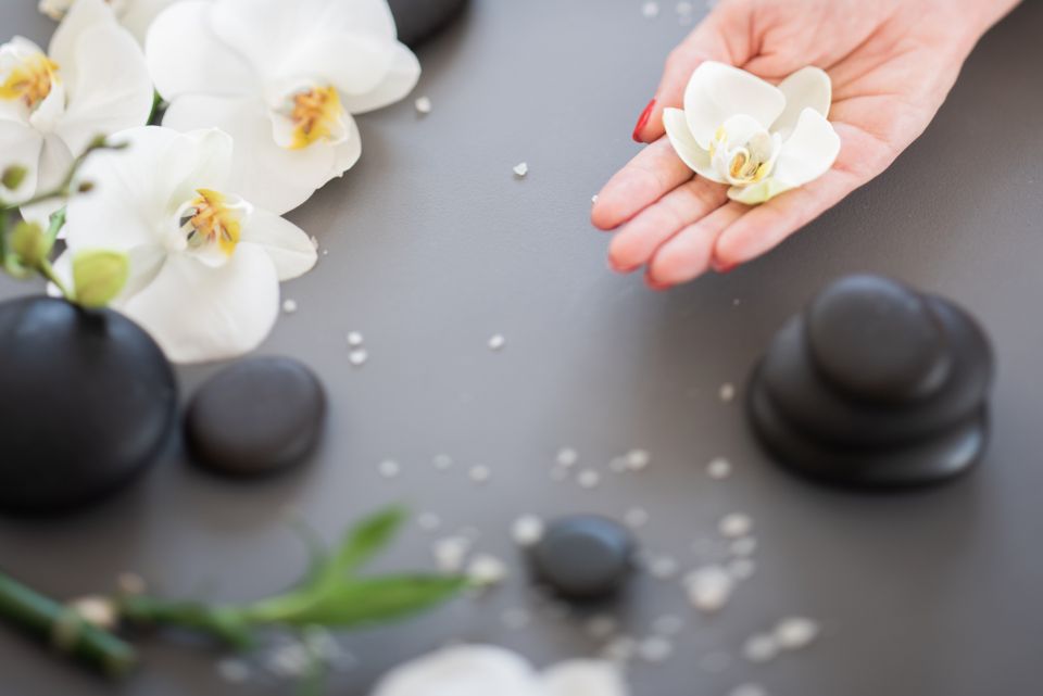 A spa treatment room prepared for a guest